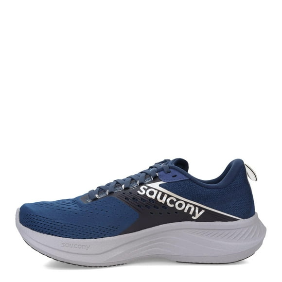 Saucony Men's Ride 17 Sneaker Tide/Silver 12 Wide