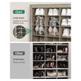 thumbnail image 6 of Shoe Storage Cabinet, 36 Pairs Free Standing Closet Organizer, 8.8 inch Widened Cell Wood Shoe Organizer, 12 Tiers Vertical Space Saving Shoe Rack for Entryway, Bedroom, Greige SR20705B, 6 of 9