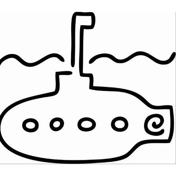 Vinyl Wall Decal Sticker : Submarine Underground Boat Ocean    Bedroom Bathroom Living Room Picture Art Peel & Stick Mural Size: 10 Inches X 15 Inches - 22 Colors Available