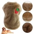 thumbnail image 4 of Eoperou Dog Sweater Strawberry Embroidery Breathable Fabric Small Medium Dog Costume for Cold Weather, 4 of 8