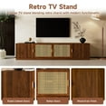 thumbnail image 4 of 78" TV Stand for TVs Up to 85", TV Console for Living Room, Media Console with Rattan Doors, Adjustable Shelf TV Stand for Bedroom, 4 of 6