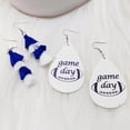 thumbnail image 5 of 3 Pairs Football Leather Earrings Layered Glitter Dangle Earrings Tassel Dangle Earrings Set Game Day Sports Lover Jewelry Gifts, 5 of 6