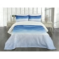 thumbnail image 3 of Ambesonne Sky Quilted Bedspread Set 3 Pcs, Snowy Mountain Photography, Queen Size, Blue White, 3 of 5