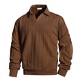 thumbnail image 5 of Kakii Men Sweaters V Neck Cable Knit Sweater Fall Casual Slim Fit Pullover, 5 of 6