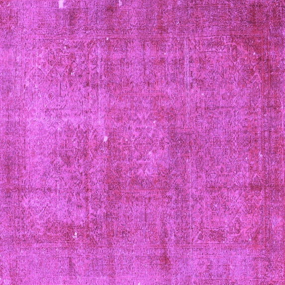 Ahgly Company Indoor Square Persian Purple Traditional Area Rugs, 4' Square