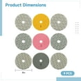 thumbnail image 4 of 9 Pcs 4 Inch Diamond Polishing Pads Set, 3-Step Wet/Dry Grinding Pads for Granite, Marble, Concrete Floor Polishing, Angle Grinder Polishing with Resin, 4 in / 100 mm, 4 of 5