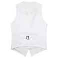 thumbnail image 4 of Kaerm Men's Shiny Sequined Vest Sleeveless V-neck Waistcoat Open Front Jacket Coat Vest Tops White 170/XL, 4 of 7