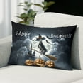 thumbnail image 2 of Happy Halloween Whippet Witch Pumpkins Bats Pillowcase Double Sided Dog Lover Pillow Case Covers - 13012, 2 of 3