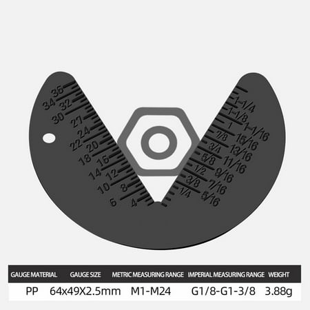 

Ruibeauty Screw Bolt Nut Thread Measure Gauge Size Check(Standard & Metric) Color:Green