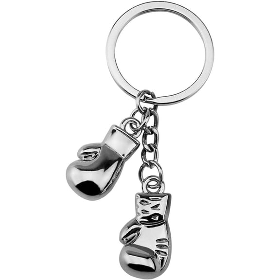 Jiibva 1pc Boxing Gloves Keychain Personalized Metal Fitness Boxing Gloves Key Ring Car Key Accessories Pendant