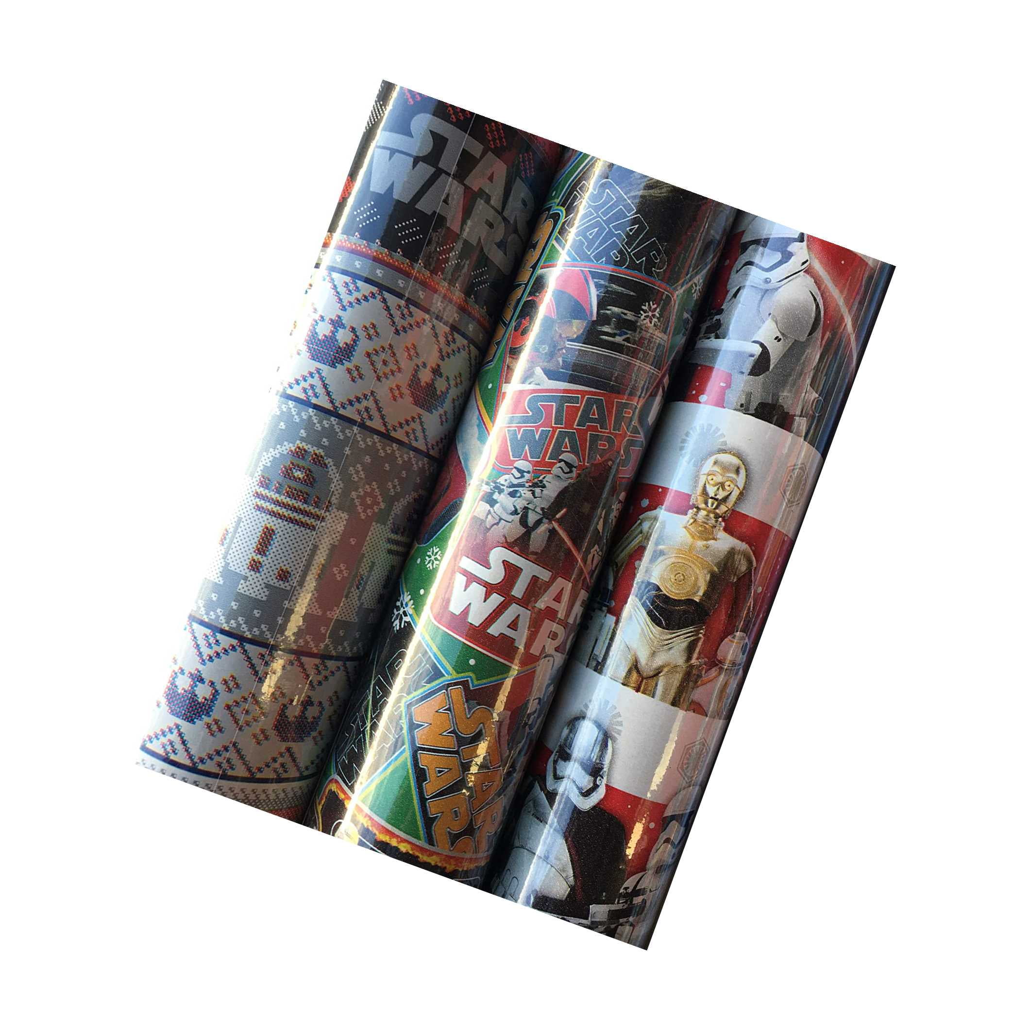 Folded Disney Star Wars The Force Awakens Christmas Wrapping Paper 20 sq ft 
