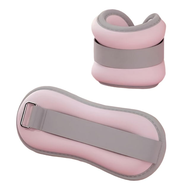 2x pesas de muñeca entrenamiento de fuerza pesos de tobillo para entrenamiento caminar pilates Rosa 26cmx9cm