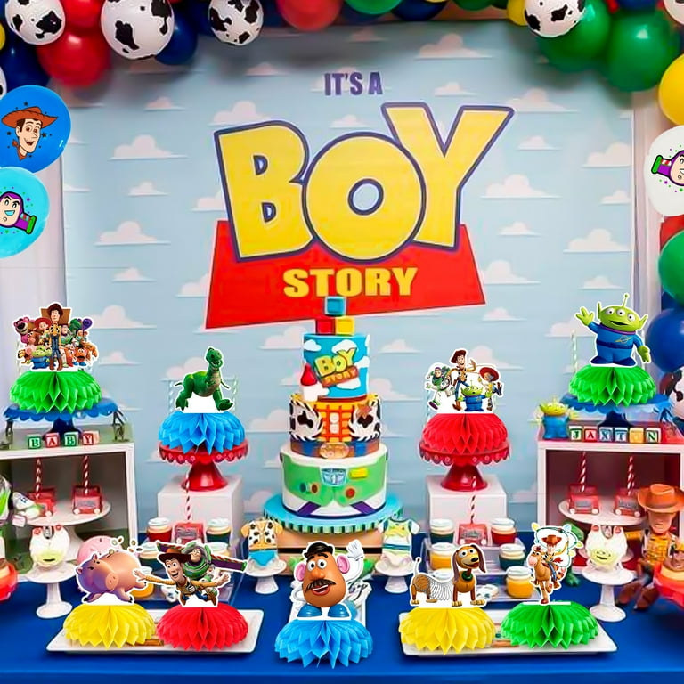 ElifJoyDeco Toy Story Birthday Centerpieces, 9pc Double-Sided 3D