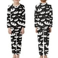thumbnail image 2 of Renewold Cozy Nightgown Pajama Pants Set with Pockets Kids Halloween Bats Moon Athletic Clothing Thermal Home Daily Wear Beach Wear Sleepwear Loungewear Size 11-12, 2 of 5