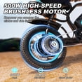 thumbnail image 3 of VDL Mountain Electric Bike , 16" Fat Tire Ebike, Wider Seat 800W Peak Motor, Removable Battery, Front Fork Suspension, 3 of 8