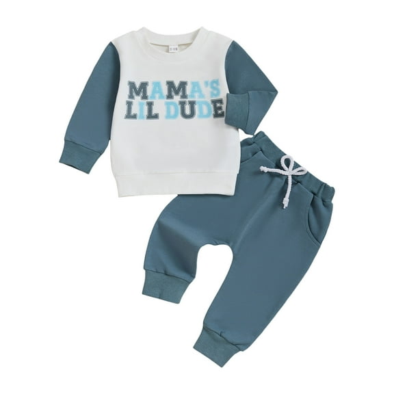 CZHQWE Boy Clothes Clothes Toddler Boy Clothes Long Sleeve Sweatshirt Pants Set Fall Winter Outfits 18-24 Months