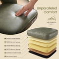 thumbnail image 4 of Romorgniz Bar Stool with Back Set of 4, Counter Height Bar Stools with Footrest Swivel Bar Stools with Ergonomic Hollow Backrest for Kitchen Counter, Olive Green, 4 of 9