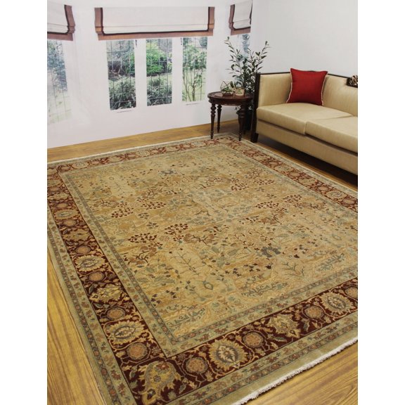 Ankara Tabriz Lt. Green/Rust Rug, 8'1" x 10'3"