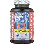 Yerba Prima Prebiotic Colon Care Capsules, Non-GMO, Keto Friendly, 180 Caps, (2 Pack)
