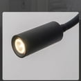 thumbnail image 5 of Lámpara de lectura, luces de cama LED montadas en la pared junto a las lámparas con lámpara con cable de enchufe de iluminación nocturna de aluminio, CA, ángulo de haz: 30°, cuello de cisne, 5 of 5