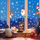 thumbnail image 1 of Extraíble Navidad Pvc Pegatina Estática Santa Elk Ventana Pegatinas Embellecer Calcomanías De Copo De Nieve Fiesta De Año Nuevo Vestido De Vidrio 9 Unids Serendint HA038518-00, 1 of 6