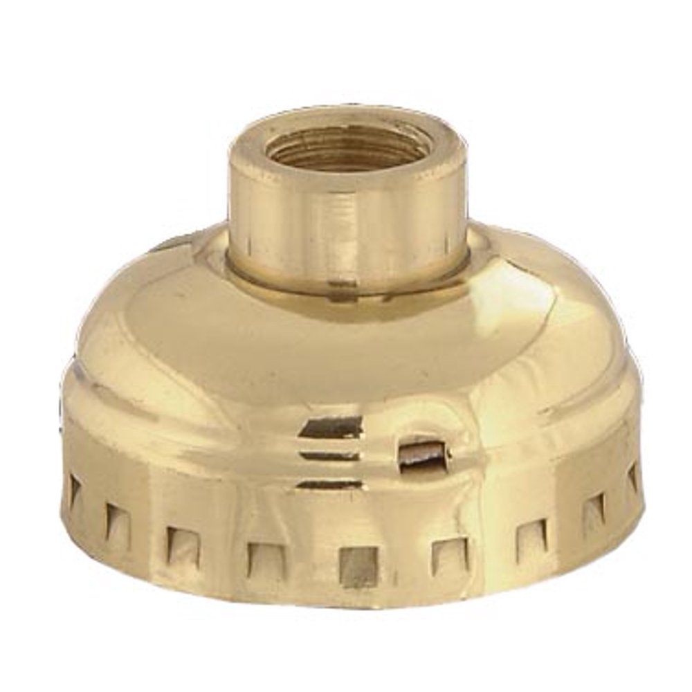 B&P Lamp® Socket Cap, Brass, No Set Screw, No Side Out