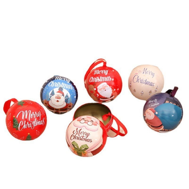 Adornos de bolas de Navidad, 5 piezas de caja de bolas de caramelo de Navidad, decoraciones colgantes de tarro, colgante de bola colgante de árbol de Navidad creativo