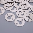 thumbnail image 4 of 23 Mm de Diámetro. Perchas de Metal Plateado con Forma de Ojo de Cerradura, Perchas de Metal para Pintura Artística, Marco de Fotos, Sujetador SM SunniMix Lote de placas de reparación planas, 4 of 8