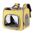 thumbnail image 3 of yotijay Pet Travel Backpack Pet Carrying Bag, Comfortable Adjustable Straps, Cat Travel Bag Small Dog Carrier for Camping Outdoor Use Yellow, 3 of 9