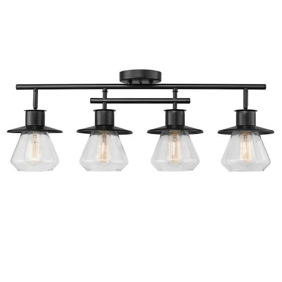 Globe Electric Nate 4-Light Dark Bronze Track Lighting Kit, 59530