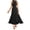 Black, variant on Women's Cross Front Wrap Dress Casual Party Cocktail Long Tiered Flowy Dress with Pockets, Blue XL
