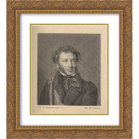 UPC 661739456768 product image for Orest Kiprensky 2x Matted 20x24 Gold Ornate Framed Art Print 'Alexander Pushkin  | upcitemdb.com