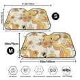 thumbnail image 3 of Balery Groovy Floral Print Car Windshield Sun Shade,Windshield Sunshade for Car Pickup Truck SUV Accessories-Small, 3 of 7