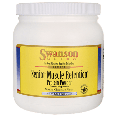 Swanson Senior Muscle Retention Protein Powder - Chocolate 1.06 lb (Best Protein Powder For Seniors)