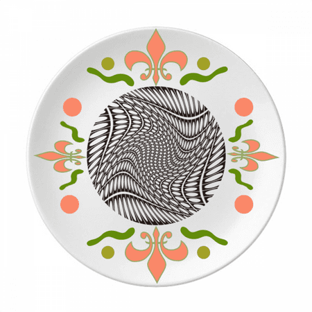 

Illusion Lines Repeating Ellipse Flower Ceramics Plate Tableware Dinner Dish