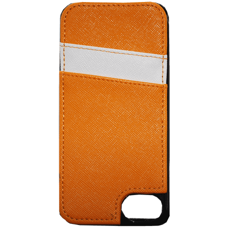 K. Carroll Vegan Leather Cell Phone Crossbody Wristlet Case Wallet Purse Team Color Orange White ...