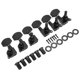 thumbnail image 2 of Llave de afinación de cuerdas de guitarra con cabeza cuadrada completamente cerrada, perillas de afinación con tornillos, tuercas y arandelas, color negro, 2 of 14
