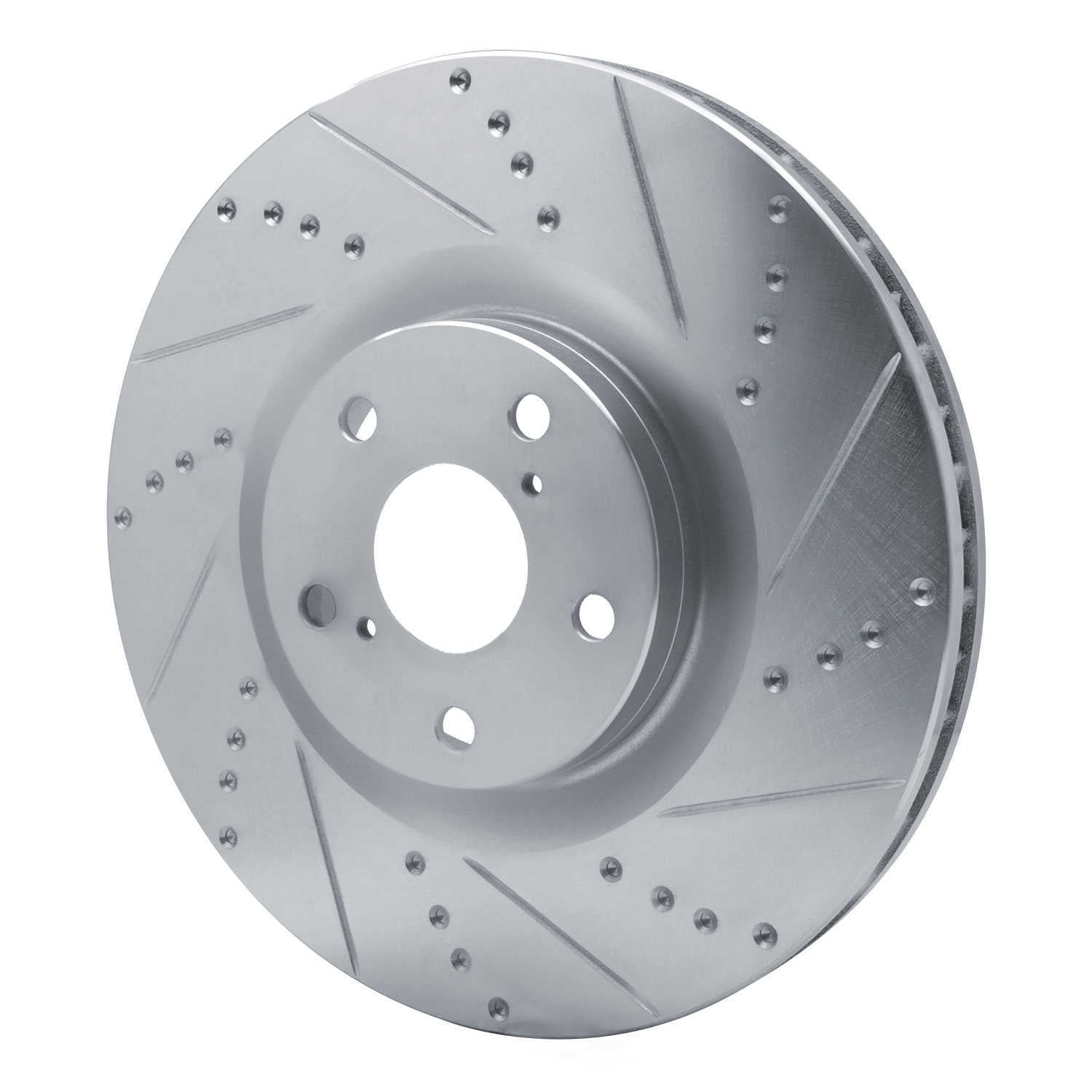 Dynamic Friction Company 631-75027D DFC Brake Rotor - Drilled And Slotted - Silver