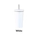 thumbnail image 5 of Toystoory Frasco de vacío a prueba de fugas aislante desmontable pajita antideslizante 500ml reutilizable té de la leche botella de agua taza Cocina y Comedor Blanco, 5 of 6