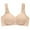 Beige, variant on Dealovy Front Closure Bras for Women No Underwire Solid Color Full Coverage Seamless Push up T Shirt Bras