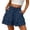 43Navy246, variant on CAIVO Women Casual Summer Shorts With Ruffle Layered Pockets Loose Fit Elastic Waist Beach Shorts For Travel Daily Wear Breathable Outdoor Work Solid Color Bottoms