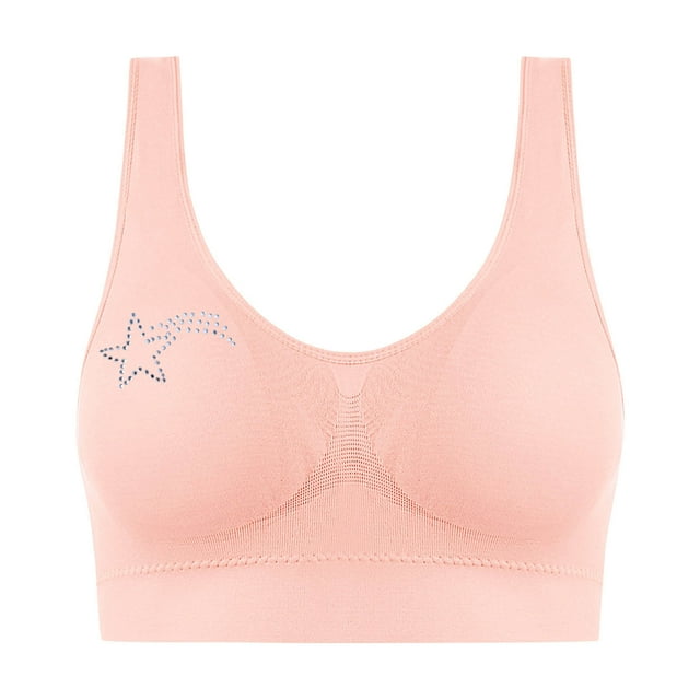 Women's Adjustable Ribbed Bra - Wireless Seamless Bralette | Lightweight Full Coverage with Wide Straps for Large Bust Support