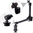 thumbnail image 2 of WANBY 11 Inch Articulating Friction Magic Arm Adjustable w/Hot Shoe Mount 1/4'' Tripod Screw for DSLR Camera Rig, LCD, 2 of 5