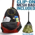 thumbnail image 3 of Athletico Premier Tennis Backpack - Tennis Bag Holds 2 Rackets in Padded Compartment | Separate Ventilated Shoe Compartment | Tennis Bags for Men or Women (Red), 3 of 9