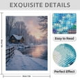 thumbnail image 3 of Diamond Art Kits for Adults - 5d Winter Cabin Sunrise River Scene Diamond Painting for Adults, Diamond Art for Adults Beginners, Diamond Painting Kits for Adults for Home Wall Decor, 3 of 7