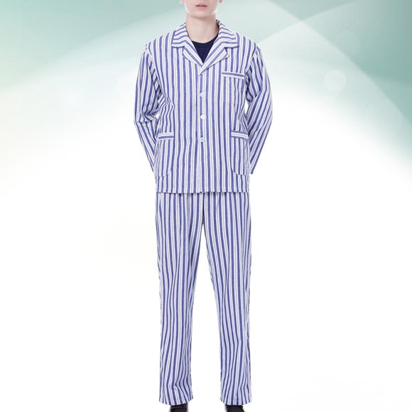 CIMAXIC 1 Set Clothing for Bedridden Patients Cotton Breathable Long Sleeve with Front Pockets for Hospital Use
