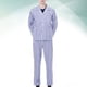 thumbnail image 2 of EeaseMX Pijama de algodón para adultos, cómodo, de manga larga, para pacientes encamados, hospitalizados y en casa (rayas azules y blancas, talla M), 2 of 8
