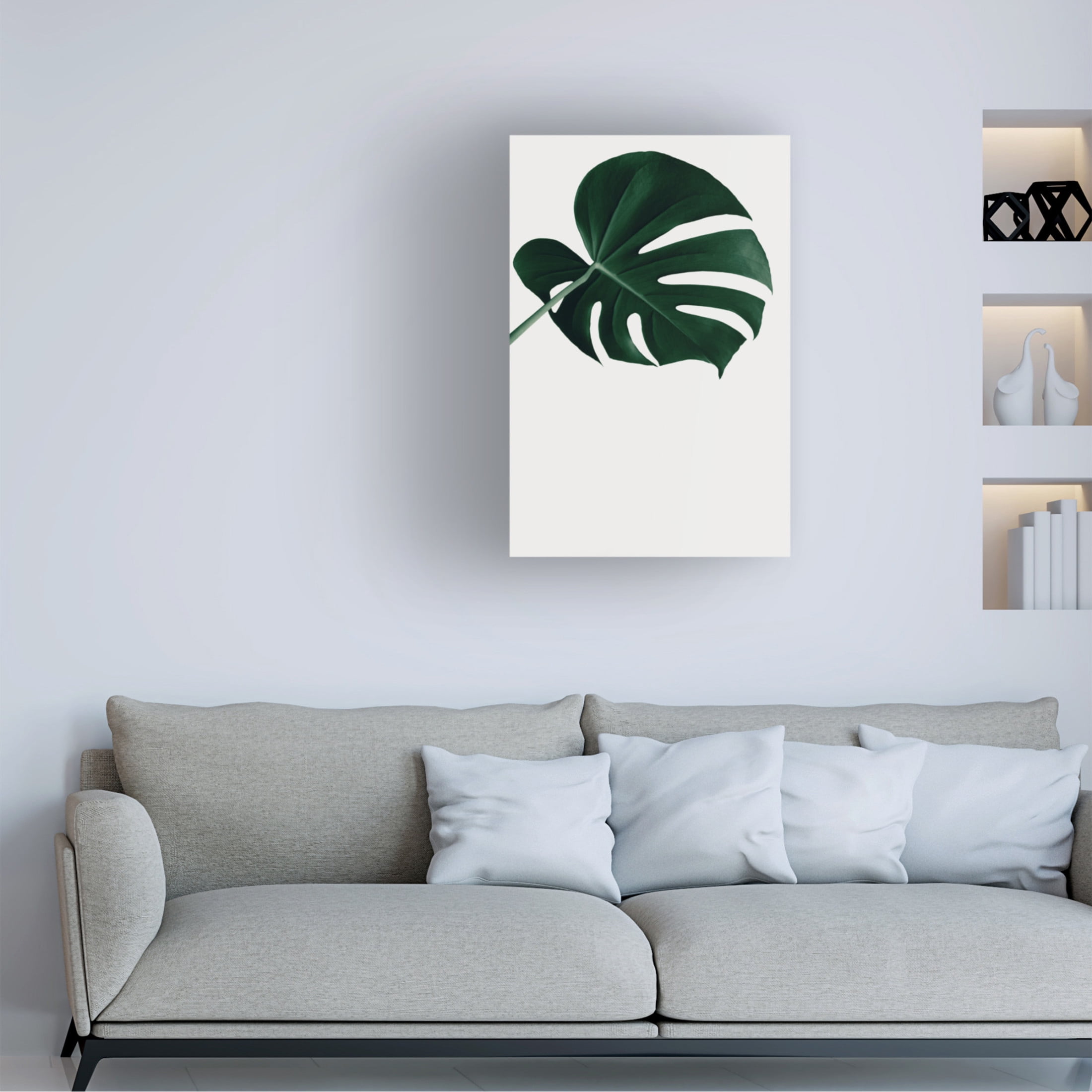 Canvas Wall Art - Pictufy Studio Iii 'Monstera Natural 19' Wall Art for Living Room, Bedroom, or Office D?cor by Trademark Fine Art - 30 x 47 Inches