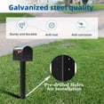 thumbnail image 2 of Galvanized Steel Mailbox Post - Heavy Duty In-Ground Post for Outdoor Mailboxes with Easy Installation, 2 of 4