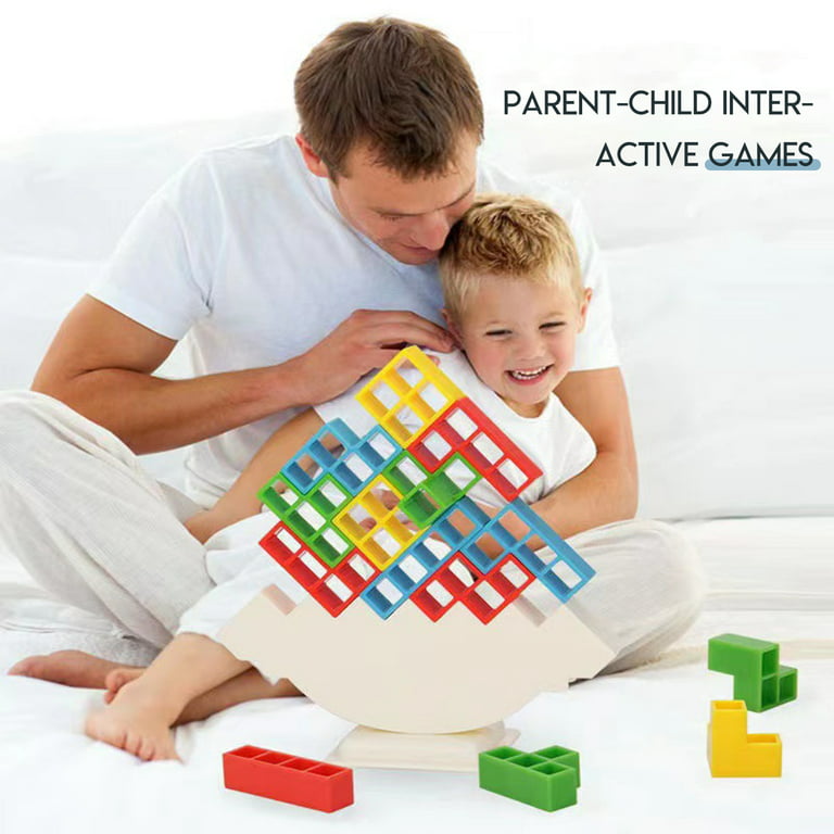 Board Games For Kids & Adults Tetra Tower Balance Stacking Toys Building  Blocks Perfect For Family Games,Parties,Travel 